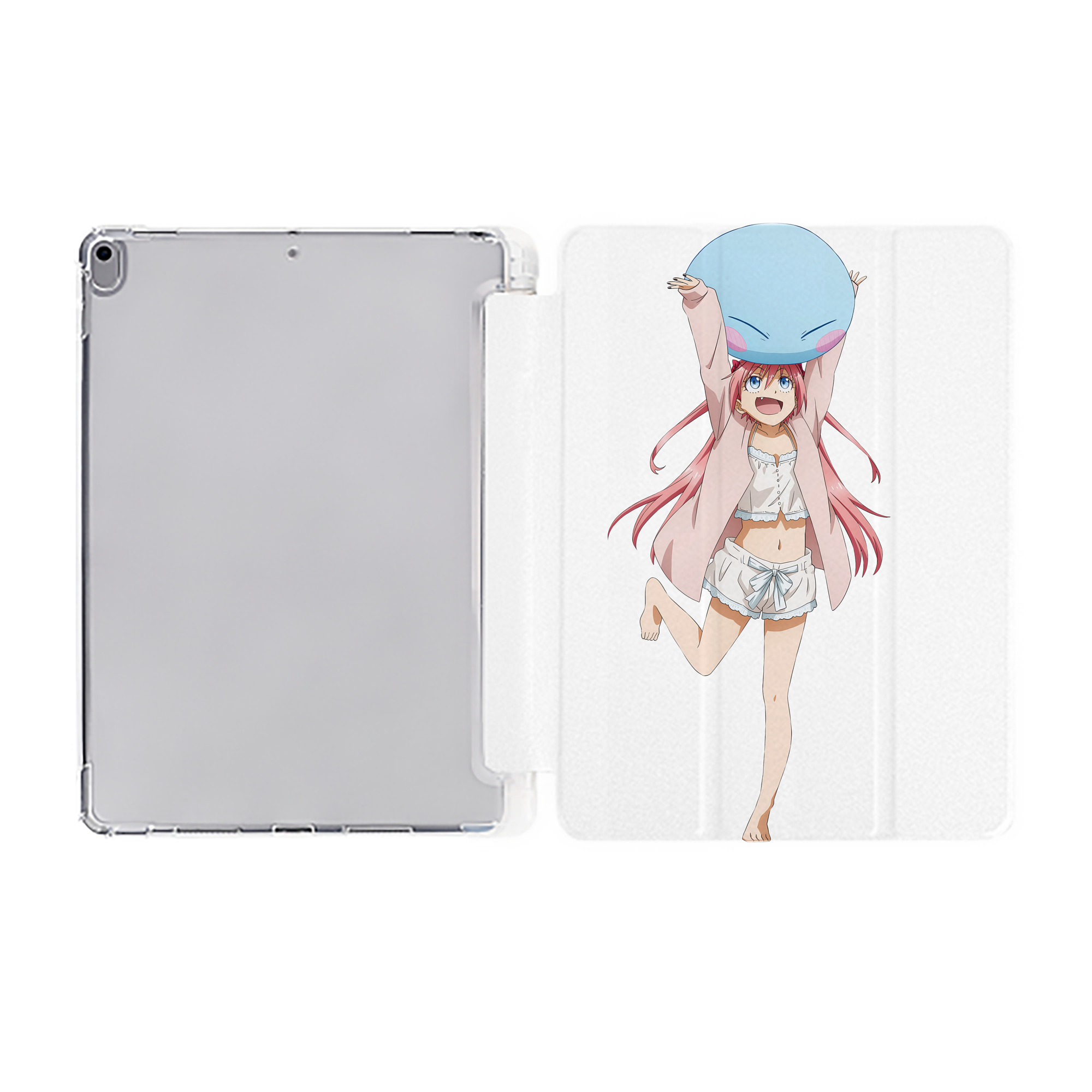 （画像用） 転スラ Regarding Reincarnated to Slime IPad ケース ペン収納付き 三つ折りスタンド PUレザー×シリコン 対応機種9.5/10.5/10.9インチ